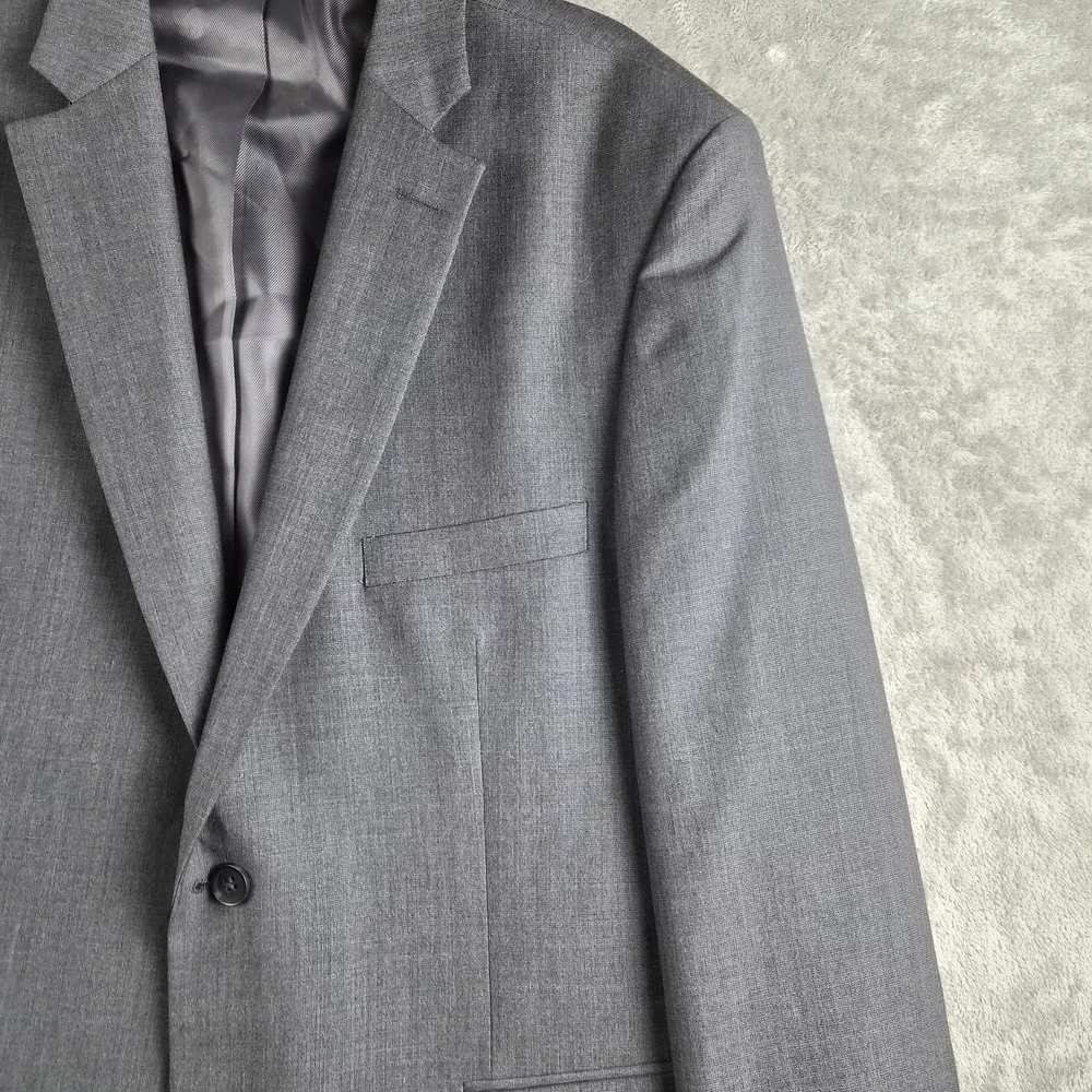Pronto Uomo Blazer Jacket Mens 46 Gray Wool Blend 2 Buttons Sport Coat‎ Formal